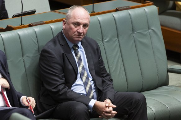 Barnaby Joyce during Question Time in Parliament.