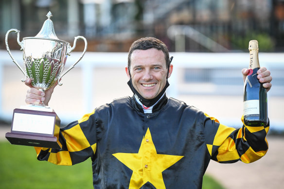 Back in the winner’s circle: Brett Prebble. 