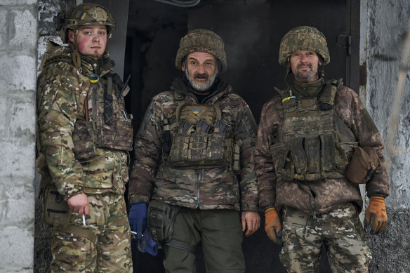 Ukrainian soldiers in Avdiivka, Ukraine. Both Ukraine and Russia have recently claimed gains in the Avdiivka, where Russia is continuing a long-running campaign to capture the city located in the Donetsk region.