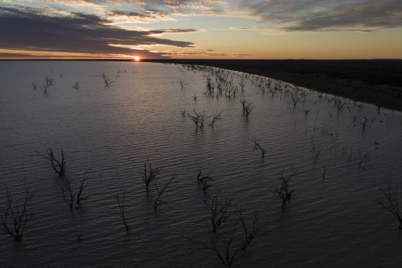 Lake Menindee has more flows headed its way after good rains in the headwaters of the Darling River.