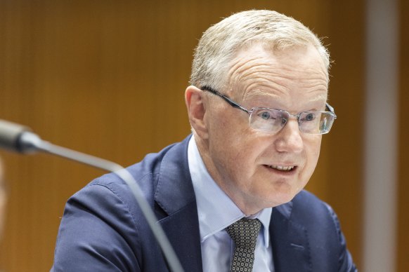 Reserve Bank of Australia governor Philip Lowe during a hearing with the House of Representatives Standing Committee on Economics.