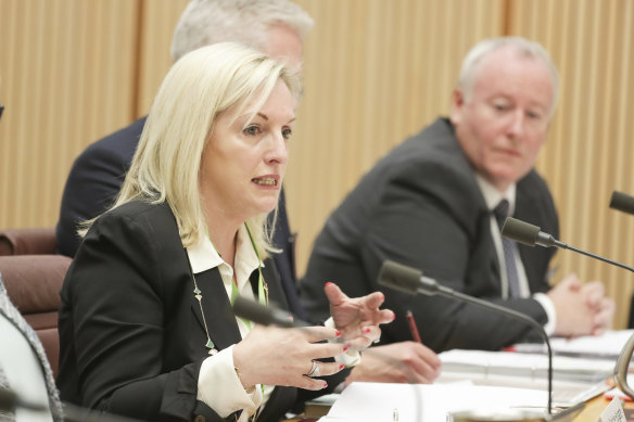 Australia Post chief executive Christine Holgate was repeatedly asked during a Senate hearing whether the company was monitoring senior staff.