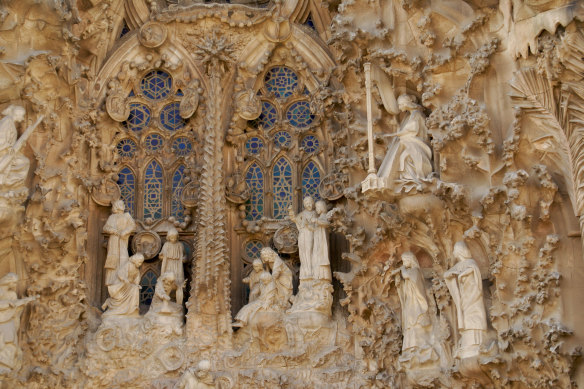 Detail from the Nativity Facade at La Sagrada Familia.