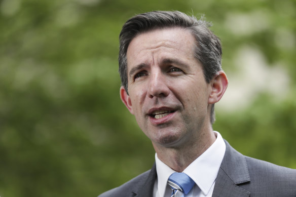 Finance Minister Simon Birmingham. 