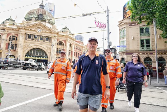 Robert Olifiers completes his 21st and last metropolitan Melbourne council walk on Friday afternoon.