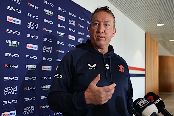 Roosters coach Trent Robinson has been a key figure in supporting Kane Evans.