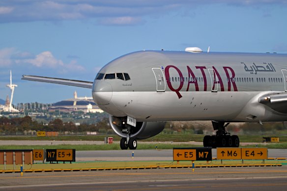 Enter Qatar Airways: One of the Boeing 777s it will use to fly Australians to Doha and Europe.