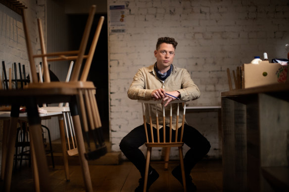 Matt Lanigan, owner of The Lucky Penny cafe in South Yarra, says without JobKeeper his business would have shut down.