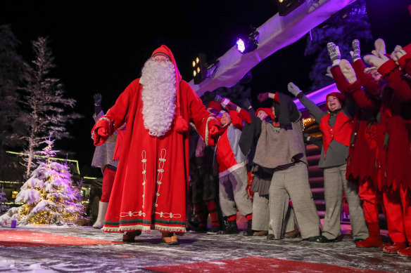 Santa opens Christmas season at the Santa Claus Village.