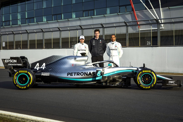 The Mercedes triumvirate of drivers Valtteri Bottas and Lewis Hamilton and principal Toto Wolff (centre) have dominated F1 in recent years.
