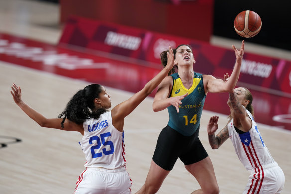 Marianna Tolo put in a huge performance for the Opals.