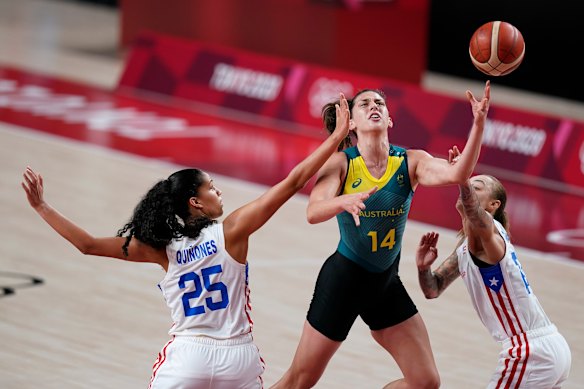 Marianna Tolo put in a huge performance for the Opals.