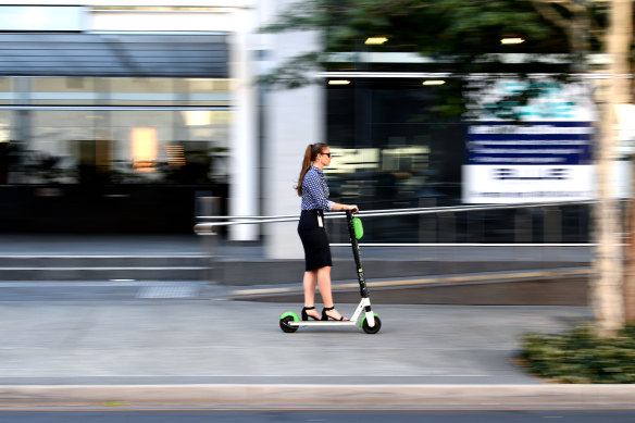 Lauren Barea, a project manager in the  technology sector, is among those who have embraced e-scooters.