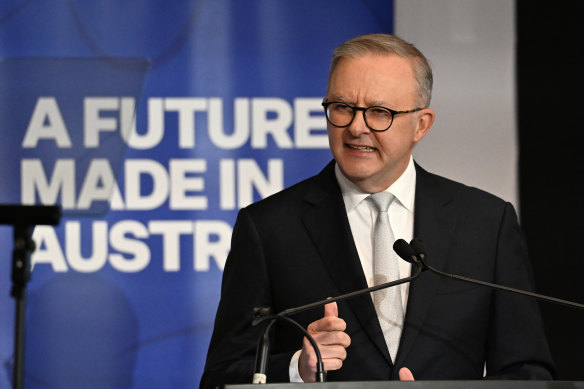 Prime Minister Anthony Albanese wants a “Made in Australia” future.
