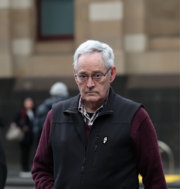 Ian Wilkinson outside court.