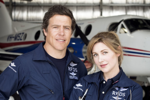 Stephen Peacocke and Emma Hamilton in RFDS: “I was really interested in exploring Australian masculinity, but in a gentle way,” says producer Imogen Banks.