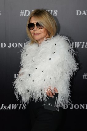 Carla Zampatti  arrives at the red carpet for the 2018 David Jones Autumn Winter collection launch.