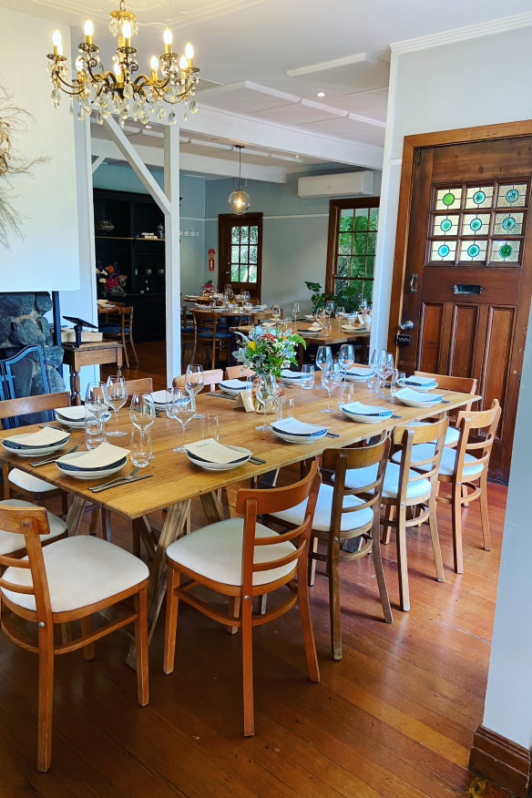 The humble dining room at Moke.