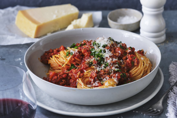 If you really have to make a week’s worth of spag bol, Adam’s Australian bolognese is a good option.