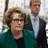 City of Parramatta’s Angela Jones-Blayney leaving the ICAC on Thursday.
