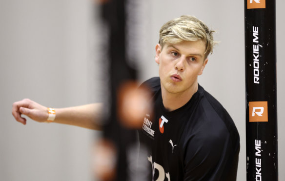 Tall midfielder Josh Smillie models his game on Patrick Cripps.