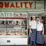 Leo Donati and son Marcello of Donati’s butcher shop on Lygon Street, Carlton.