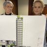 Valley residents Carol Calichet and Kelly Howard say a 16-story apartment proposal snubs Brisbane City Council’ town planning guidelines.