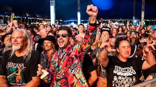 A general view of the crowd at Bluesfest in Byron Bay in 2024.