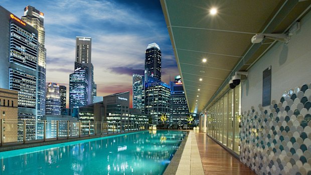 The rooftop pool.