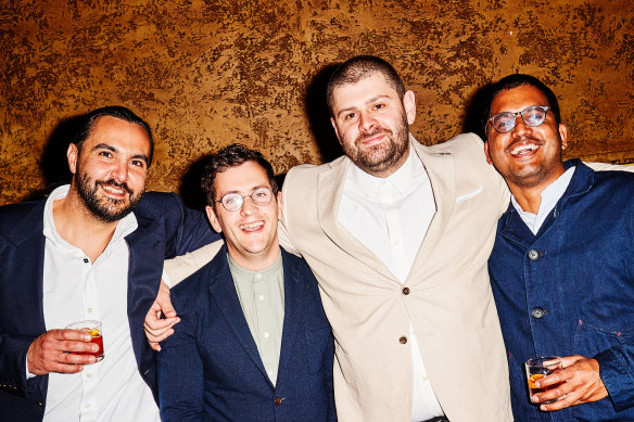 Chefs Tom Sarafian, Zackary Furst (of Bar Liberty and a previous winner of the Young Chef of the Year award), Charley Snadden-Wilson (Clover) and Nagesh Seethiah (Manze).