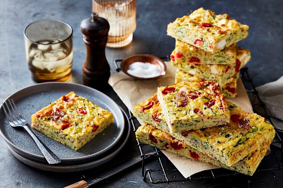 The options for adding your own creativity to zucchini slice are endless.