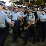 NSW Police Commissioner Karen Webb marches in the 2023 Mardi Gras parade.