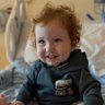 A photo of Dusty, who was seriously injured by the metallic case dust made by Creative Cake Decorating, shared by his mother on Monday.