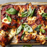 A slab of cheesy pepperoni goodness.