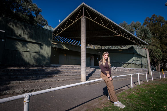 Old Ivanhoe Grammarians Football Club vice president Sienna Whiteman says a new two-storey pavilion at Chelsworth Park would improve accessibility for different players.