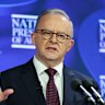 Prime Minister Anthony Albanese during an address to the National Press Club of Australia in Canberra