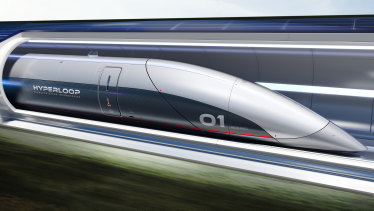 Commuters would travel in capsules as part of the "ultra high-speed" hyperloop system proposed for Australia.
