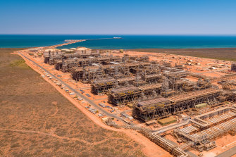 Chevronâ€™s Gorgon LNG plant on Barrow Island off Western Australia.