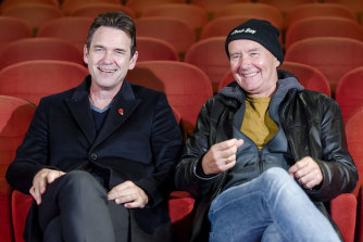 Dougray Scott and Irvine Welsh at the Scottish premiere of their series <i>Crime</i>.