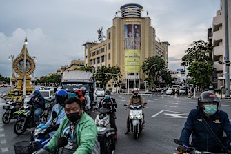 Giant posters of King Maha Vajiralongkorn Bodindradebayavarangkun and Queen Suthida Vajiralongkorn Na Ayudhya, the current king’s fourth wife, tower over public places in Bangkok.