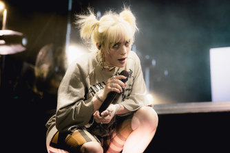 Billie Eilish on stage in Austin, Texas, in October.