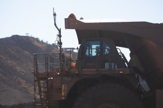 Iron ore, WA’s main commodity, is mined at Mt Whaleback Mine in Newman.
