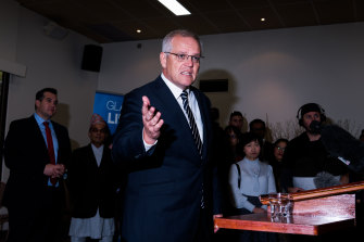 Prime Minister Scott Morrison in Melbourne on Tuesday.