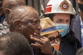 South African President Cyril Ramaphosa thanked the firefighters who arrived within minutes of the blaze starting. 