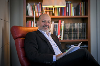 Russel Howcroft at his home in Melbourne. 