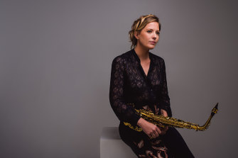 Saxophonist Angela Davis.