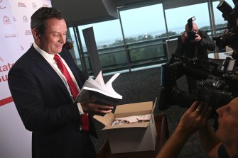 WA Premier and Treasurer Mark McGowan delivers the stateâs 2021 budget.