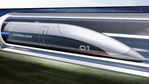 Commuters would travel in capsules as part of the "ultra high-speed" hyperloop system proposed for Australia.