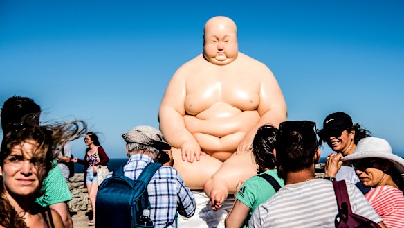 Crowds at the 2018 Sculpture by the Sea. The popular art exhibition attracts up to 450,000 visitors.