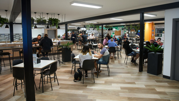 A dining hall at Rio Tinto’s Yandicoogina mine in WA’s Pilbara.   